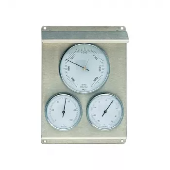 Cyfrowa stacja pogodowa TFA-Dostmann 20.2010.60 – barometr, higrometr, termometr zewnętrzny, metaliczna, 160×70×220 mm