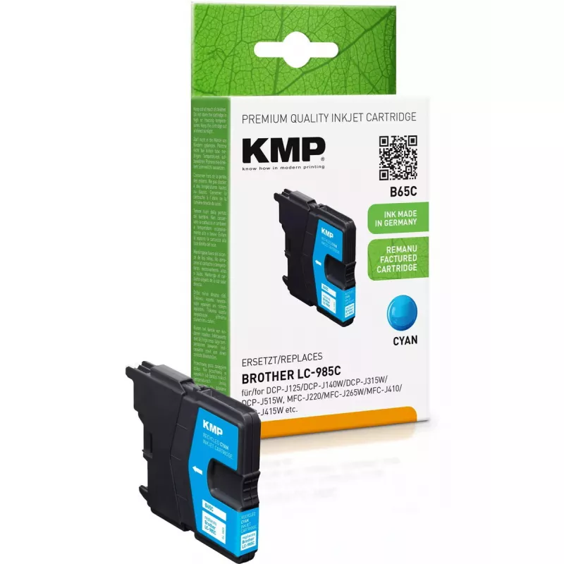 Nabój KMP Brother LC-985C 260 S cyjan regenerowany