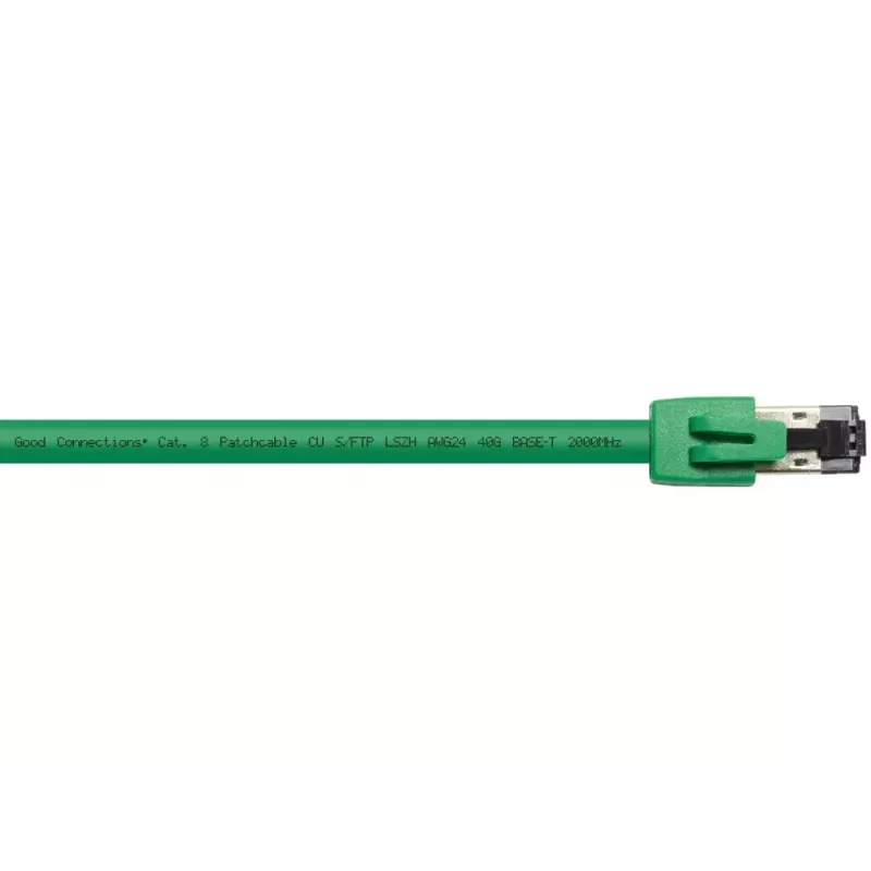 Kabel sieciowy Alcasa 8080-100G zielony 10 m Cat8.1 S/FTP
