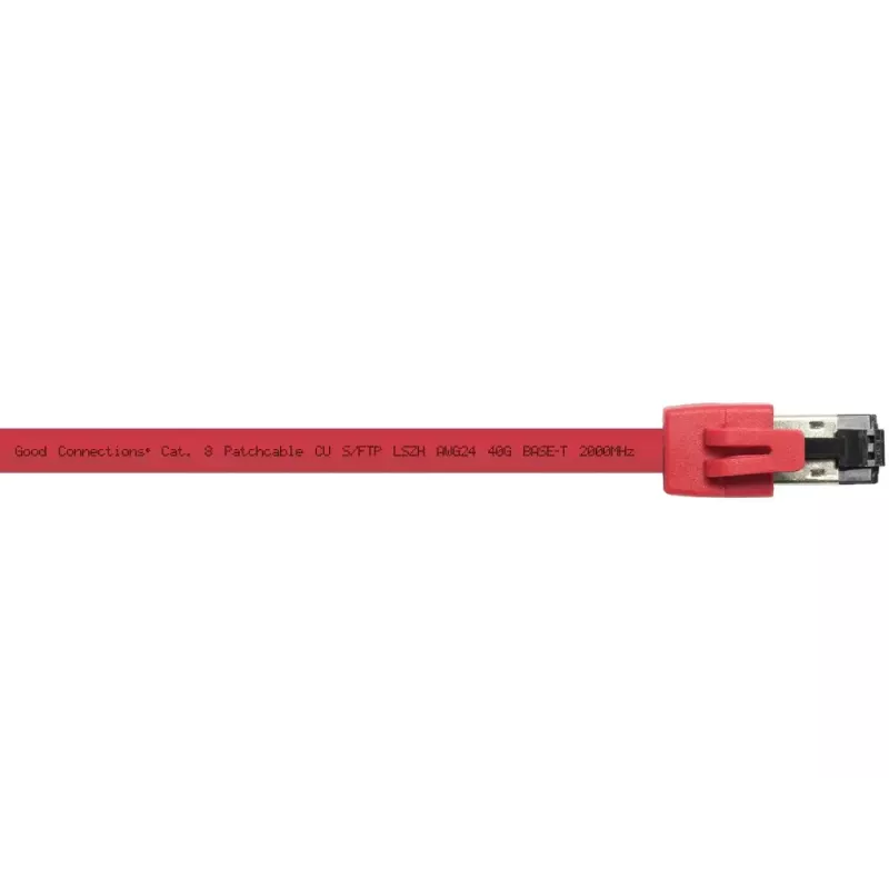 Kabel sieciowy Alcasa 8080-200R Czerwony 20m Cat8.1 S/FTP