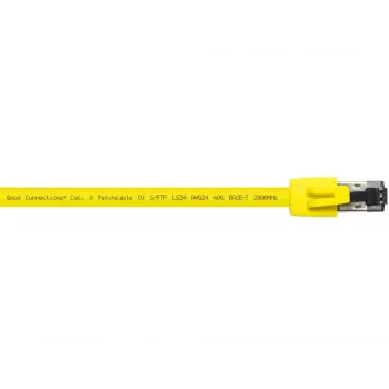 Kabel sieciowy Alcasa 8080-100Y 10m Cat8.1 S/FTP Żółty