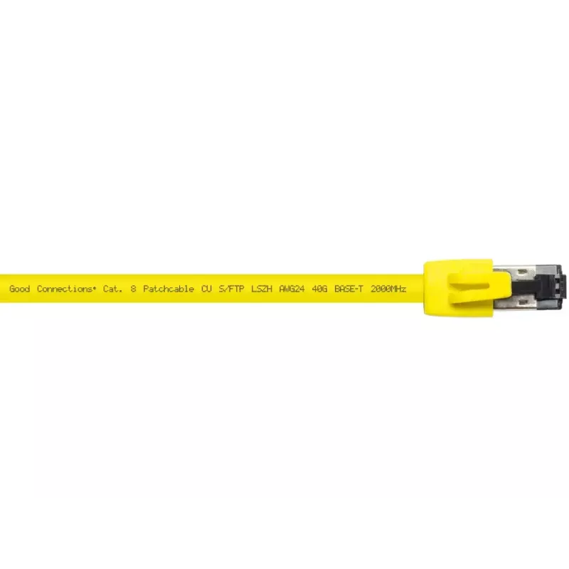Kabel sieciowy Alcasa 8080-100Y 10m Cat8.1 S/FTP Żółty
