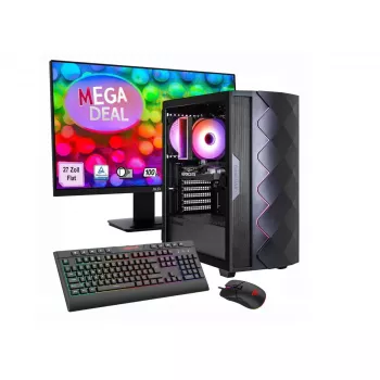 Hyrican zestaw komputerowy do gier GAMEMAX MegaDeal Diamond BK Ryzen 5 5500 16GB 1TB SSD RTX 5050 z monitorem LED MSI PRO MP273A 27 cali