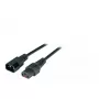 Kabel zasilający EFB Elektronik EK601SW.1 Czarny 1 m C14 C13