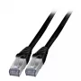Kabel sieciowy EFB Elektronik K5538SW.2 RJ-45 Cat6a 2m Czarny