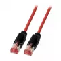 Kabel sieciowy EFB Elektronik K8048PUI10 Cat6a S/FTP (S‑STP) 10 m RJ‑45 ze złoconymi stykami, czarno‑czerwony
