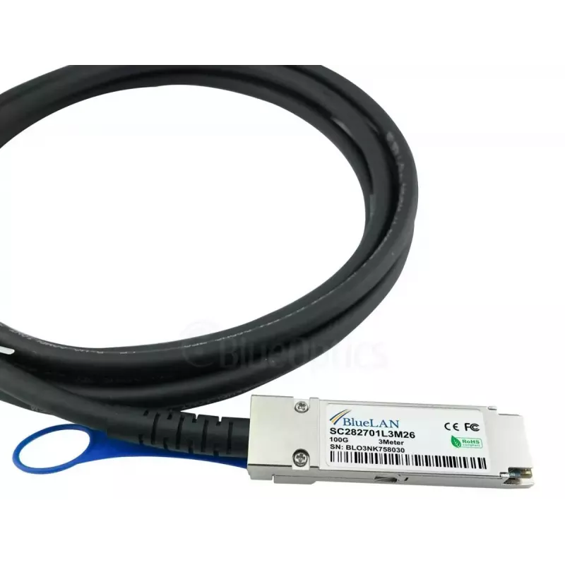 Kabel sieciowy BlueOptics YFNDD-BL QSFP28 4xSFP28 InfiniBand 2m Pomarańczowy