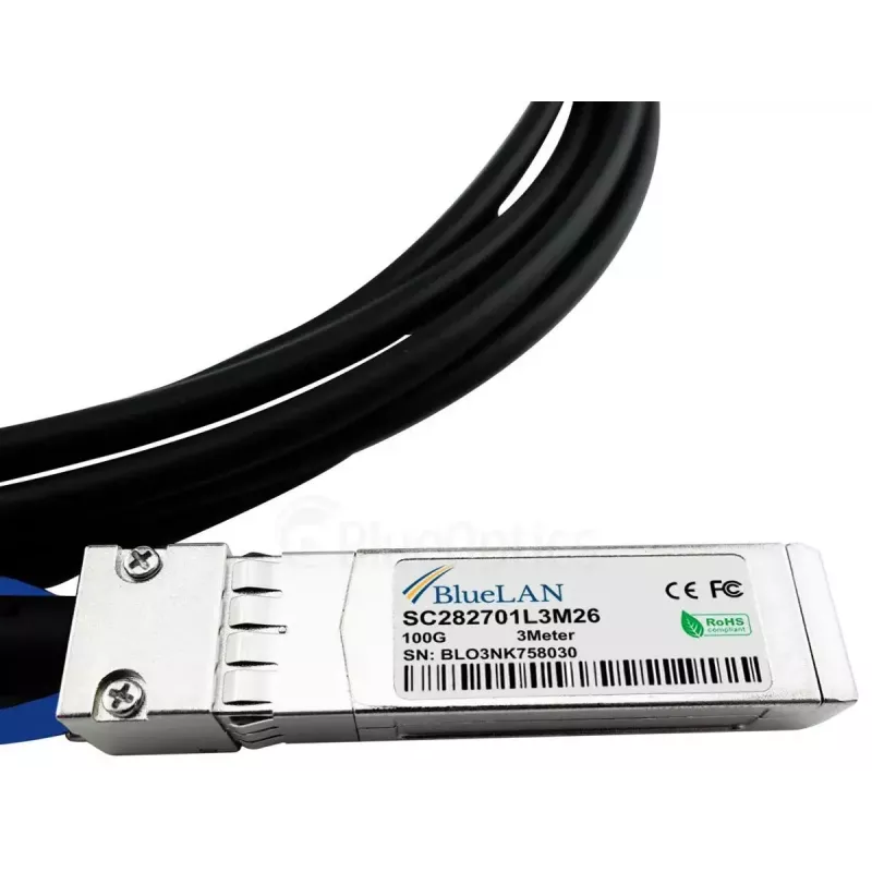 Kabel sieciowy BlueOptics YFNDD-BL QSFP28 4xSFP28 InfiniBand 2m Pomarańczowy