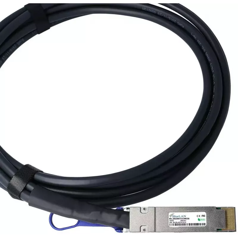 BlueOptics QDD-400-CU2M-BL kabel światłowodowy InfiniBand 2 m QSFP-DD czarny