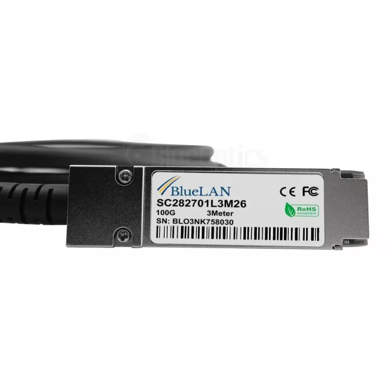 BlueOptics XQ+BC0003-XS+-BL kabel InfiniBand/światłowodowy 3 m QSFP28 4xSFP28 Męski/Męski