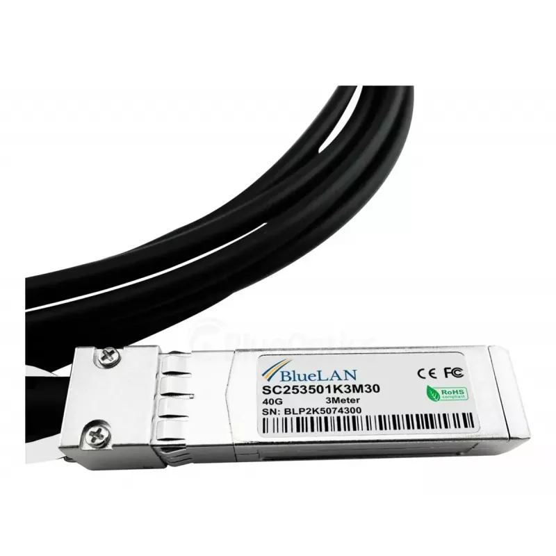 Kabel sieciowy BlueOptics JG331A-BL QSFP 4 x SFP+ InfiniBand 5 m Czarny
