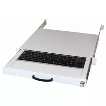 Klawiatura AIXCASE AIX-19K1UKDETB-W USB PS/2 QWERTZ Niemiecka Biała