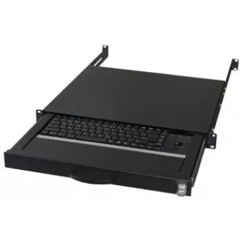 Klawiatura AIXCASE AIX-19K1UKDETB-B USB PS/2 QWERTZ niemiecka czarna