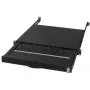 Klawiatura AIXCASE AIX-19K1UKDETB-B USB PS/2 QWERTZ niemiecka czarna