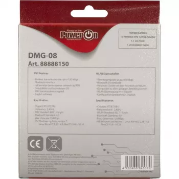 Adapter bezprzewodowy Inter-Tech DMG-08 WLAN Bluetooth 150 Mbit/s
