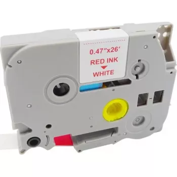 Kaseta z taśmą plastikową MediaRange Brother TZ-232 12mm 8m czerwona na białym