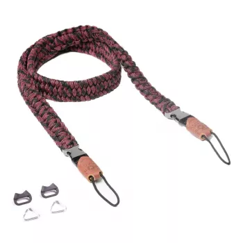 Pasek do aparatu Genius C-Rope Traveler do aparatów cyfrowych, nylon, czarno-czerwony, maks. długość 100 cm