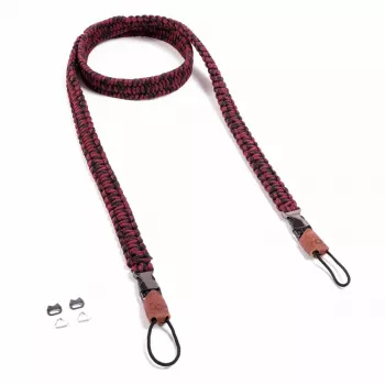 Pasek do aparatu Genius C-Rope Traveler do aparatu cyfrowego, nylon, 140 cm, czarny/czerwony