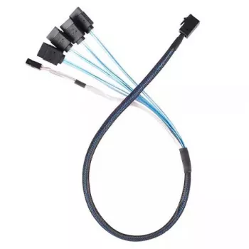 SILVERSTONE kabel SAS na 4×SATA CPS05-RE 0,6 m SFF-8643 na 4×7-pin SATA