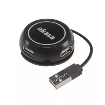 USB Hub Akasa Connect4C 4-W-1 Czarny