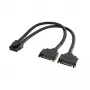 Kabel zasilający adapter Akasa Dual SATA na 8‑pin CPU (AK-CBPW33-15) 15 cm