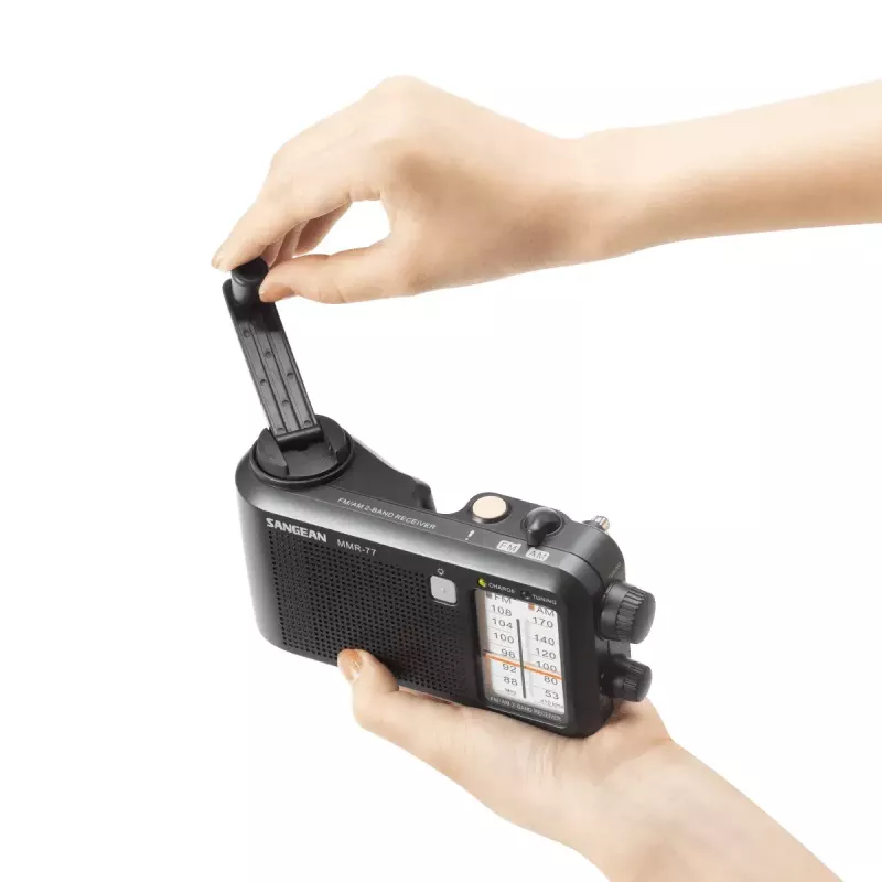 Radio przenośne Sangean MMR-77 Analogowe AM FM Czarne 3,5 mm Słuchawki