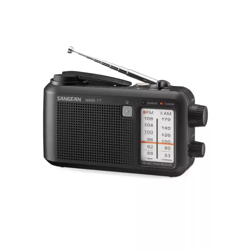 Radio przenośne Sangean MMR-77 Analogowe AM FM Czarne 3,5 mm Słuchawki