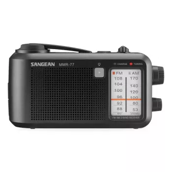 Radio przenośne Sangean MMR-77 Analogowe AM FM Czarne 3,5 mm Słuchawki
