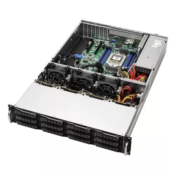 Serwer barebone ASRock 2U12L2S-SIENA (2U) — AMD SoC, Socket SP6, 12×3,5 cala + 2×2,5 cala wnęki, zasilacz 800W, DDR5 do 96 GB