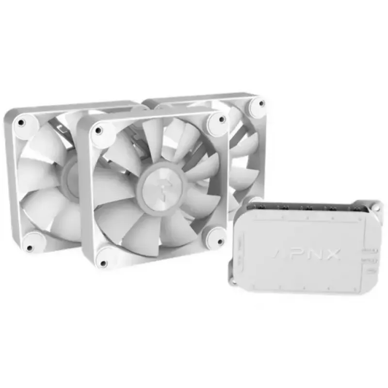 APNX 120 mm zestaw 3 wentylatorów obudowy — APNX FP1-120 biały, trzy 120mm wentylatory chłodzące