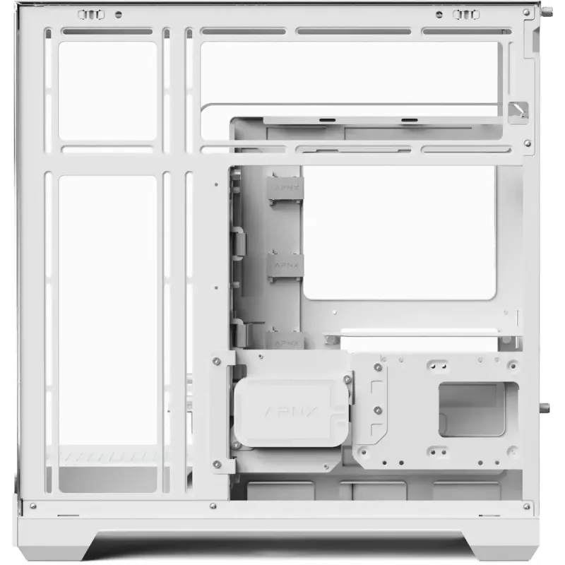 Obudowa typu tower do komputerów PC APNX V2-F-WT-v1, biała, z trzema panelami z hartowanego szkła