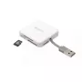 Czytnik kart PNY All in One Reader — USB 2.0, 480 Mbit/s, obsługa CF/SD/MicroSD/MS/MiniSD/MMC, biały, 54×54×13 mm, 29 g