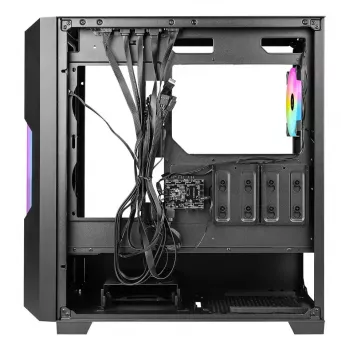 Obudowa PC AZZA Guardian Glass Midi Tower — Czarna, ATX/Micro‑ATX/ITX/EATX, obsługa 3.5 cala×2 / 2.5 cala×4, wentylatory przednie 120/140 mm