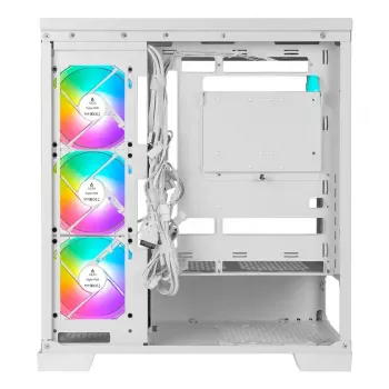PC Midi Tower AZZA Cove (CSAZ-570W) — Czarny, ATX/Micro-ITX/ITX, 3x120mm wentylatory boczne, 1x120mm wentylator tylny, obsługa dysków 2,5 cala i 3,5 cala