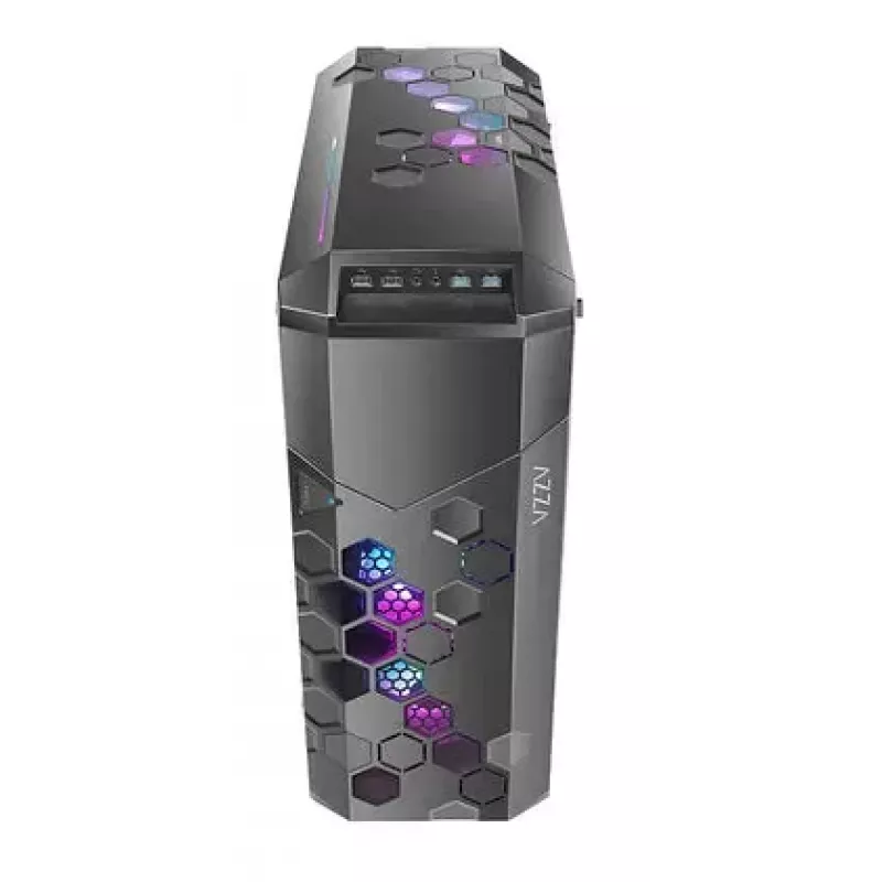 Obudowa PC AZZA STORM ARGB Full Tower — Czarna, obsługa ATX/Micro-ATX/EATX, 2x 3.5 cala + 6x 2.5 cala zatok, fabrycznie zainstalowane wentylatory ARGB