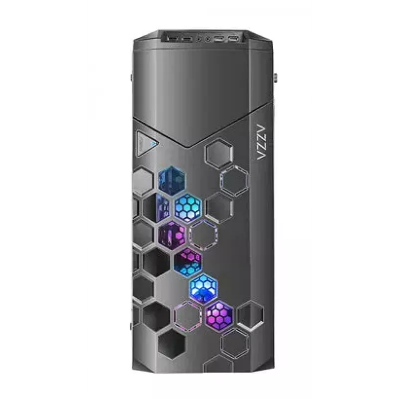 Obudowa PC AZZA STORM ARGB Full Tower — Czarna, obsługa ATX/Micro-ATX/EATX, 2x 3.5 cala + 6x 2.5 cala zatok, fabrycznie zainstalowane wentylatory ARGB