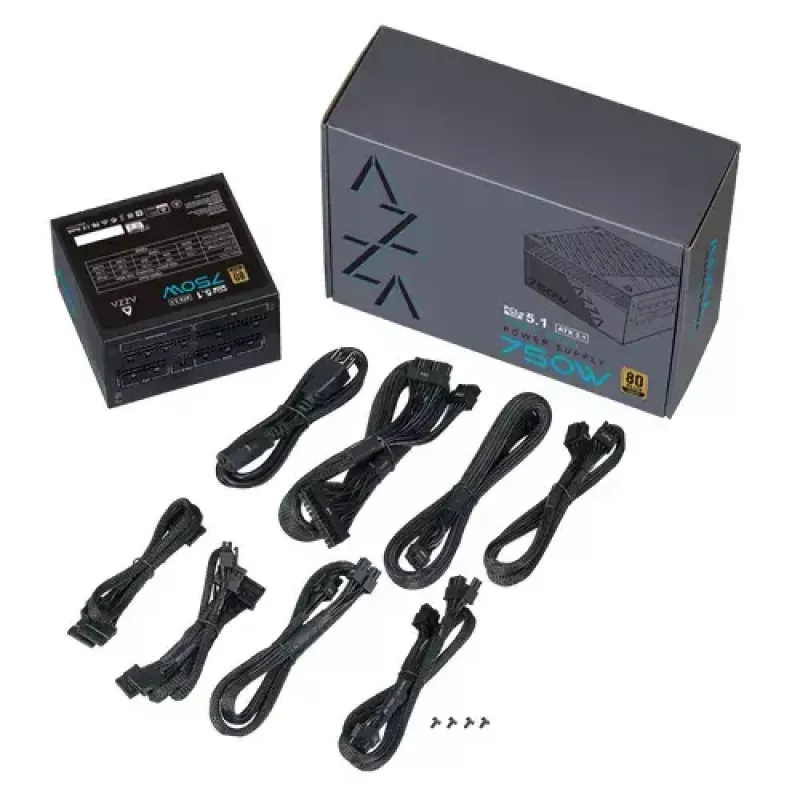 Zasilacz Azza PSAZ-750G 750 W 20+4 pin ATX ATX Czarny