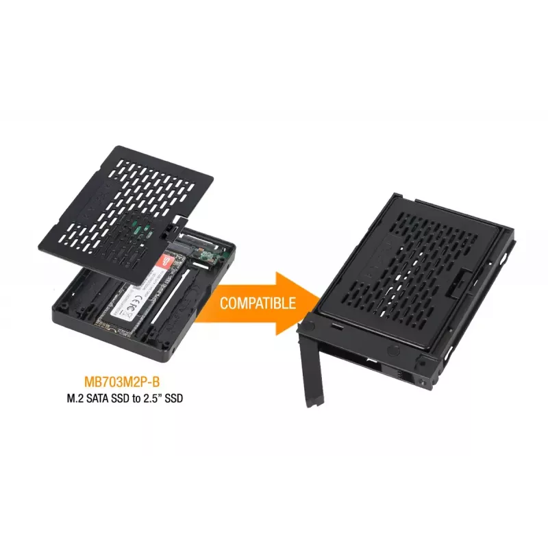 HDD Cage Icy Dock MB742TP-B Universal Plastic 134mm Width