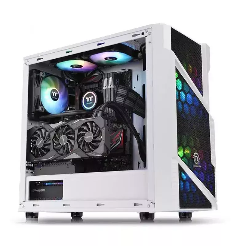 Obudowa PC Thermaltake Commander C31 TG Snow ARGB Edition Midi Tower biała, czarna