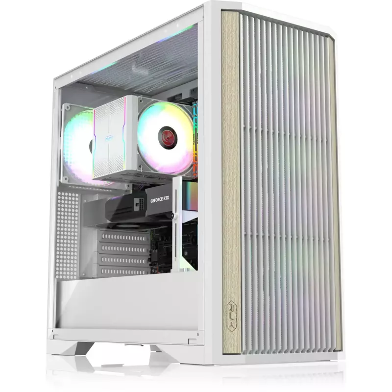 Obudowa typu Tower RAIJINTEK AGOS MAX-MS4 biała z hartowanym szkłem
