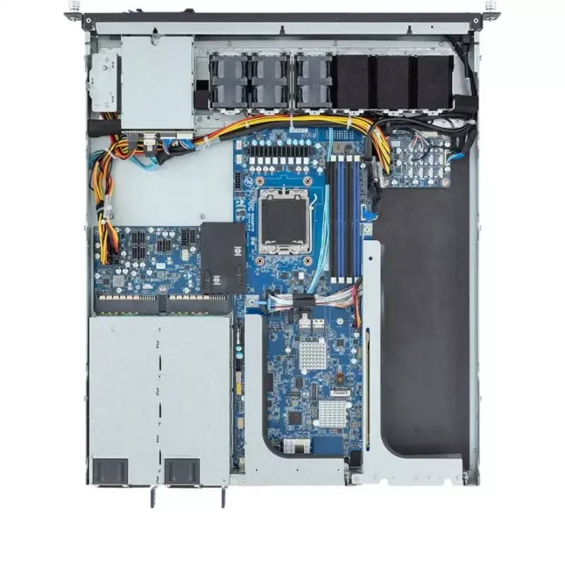 Serwer rack 1U GIGABYTE E133-C10-AAG1 — Socket AM5, obsługa AMD EPYC 4004, 4x DDR5 DIMM, zasilacz 800W 80 PLUS Titanium