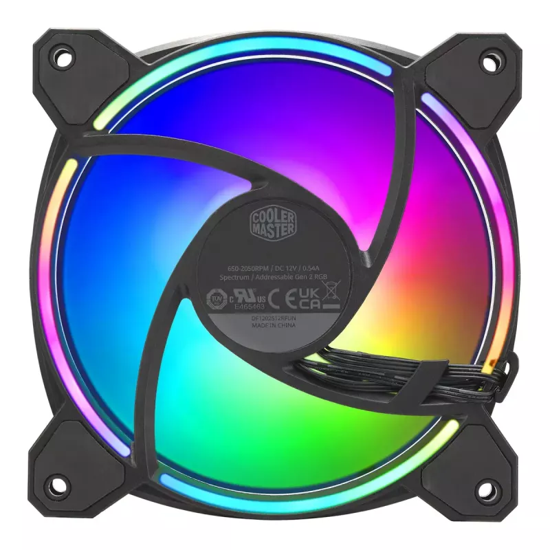 Wentylator Cooler Master MasterFan MF120 Halo² 12 cm Czarny 3 szt.