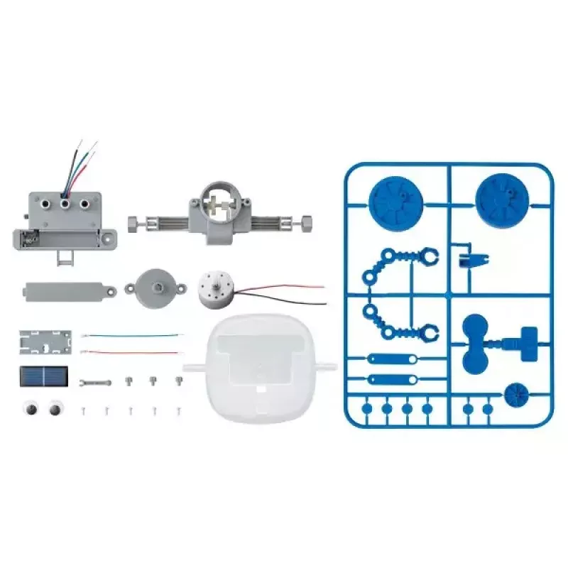 Edukacyjny zestaw robota-łazika HCM 4M zielony Science – model 68634, ekologiczny zestaw DIY STEM