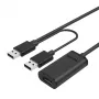 Kabel USB UNITEK Y-277 USB 2.0 5m 2x USB A Czarny