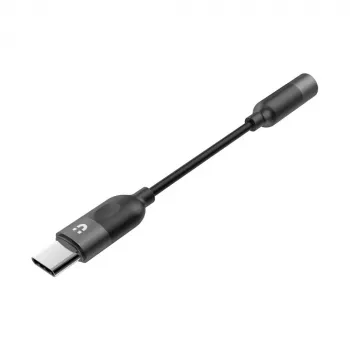 Kabel do telefonu komórkowego UNITEK M1204A USB C na 3.5mm czarny 0.1m