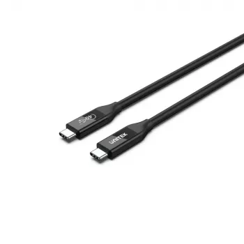 Kabel USB C USB4 Gen 2x2 Unitek C14100BK-0.8M — 0,8 m, USB-C na USB-C, 40 Gbit/s, czarny