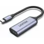 Adapter USB-C na HDMI Unitek V1416B, szary, jednoportowe wyjście wideo