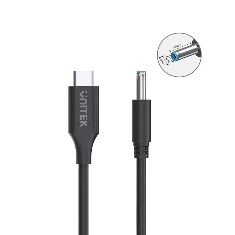 Przewód zasilający UNITEK C14117BK-1.8M USB C DC 1,8 m 20 V 3,25 A