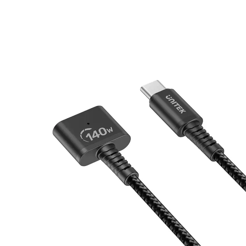 Kabel zasilający UNITEK C14121BK-1M Czarny MagSafe 3 USB C 1m 28V 5A