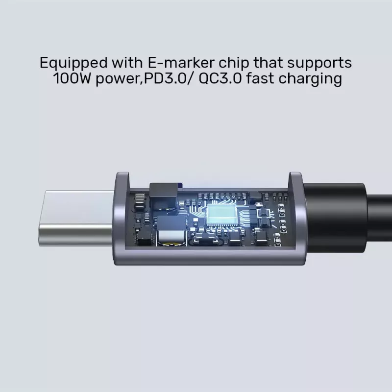 Kabel USB UNITEK C14123BK-1M 1m USB 2.0 Czarny Szary